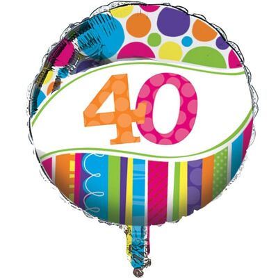 Bright & Bold Folienballon Alter 40