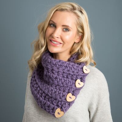 Love Heart Scarf Easy Crochet Kit