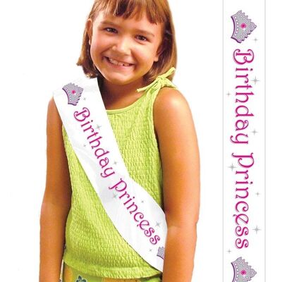 Birthday Princess Foil Sash