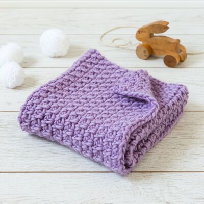 Kit de crochet facile pour couverture pour bébé Lucy