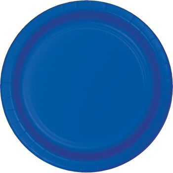 Assiettes plates en papier Celebrations Value bleu cobalt