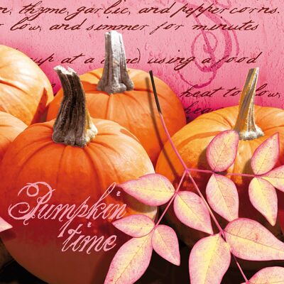 Serviette Pumpkin Time de Linclass® Airlaid 40 x 40 cm, 12 pièces