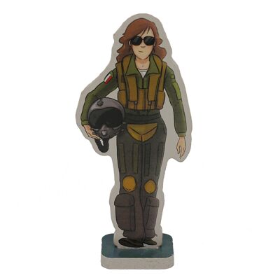 Figurine Caroline la pilote de chasse