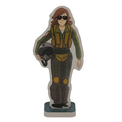 Caroline the fighter pilot figurine