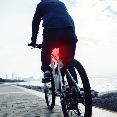 Set de luces LED frontal y trasera de silicona impermeable para bicicleta - TM Electron