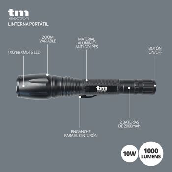 Lampe torche tactique LED XML - TM Electron 2