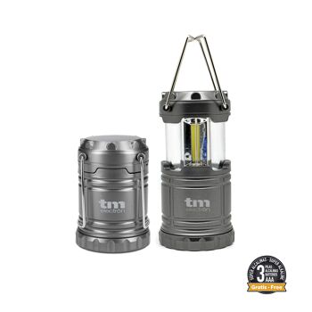 Lanternes de camping LED COB 9W avec double poignée de transport, en ABS, pliables, en 3 couleurs (Display 9 unités)- TM Electron 6