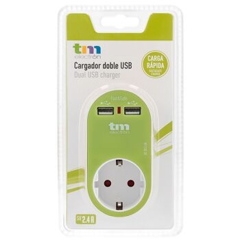 Chargeur Double USB (Vert) - TM Electron 2