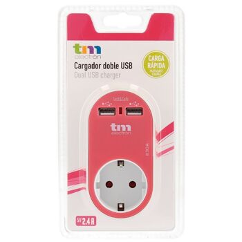 Chargeur Double USB (Rose) - TM Electron 2