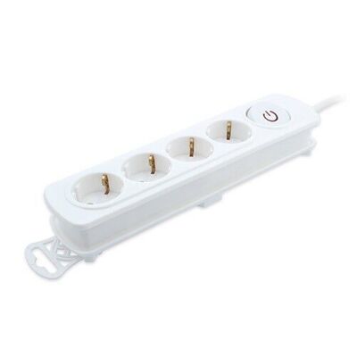 4-socket power strip with white switch - TM Electron