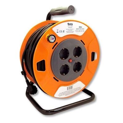 50 meter reel power cable with 4 sockets - TM Electron