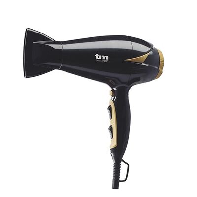 TM Electron TMHD132 secador de pelo profesional con motor AC de 1.800W/ 2.000W de potencia, 3 posiciones de calor y 2 velocidades