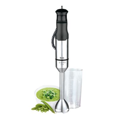 TM Electron TMPBA016 Stabmixer mit 1200 W Leistung, Edelstahlglocke und -stab, 600 ml Messglas, ergonomischer und rutschfester Griff