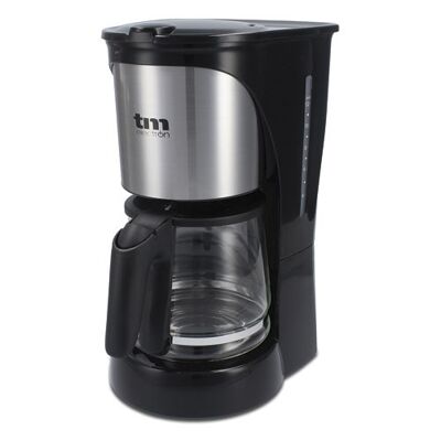 TM Electron TMPCF005 cafetera eléctrica de goteo, 1000W de potencia, jarra de 1,5L para 12 tazas y filtro extraíble