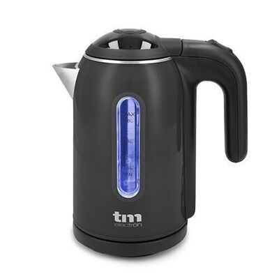 TM Electron TMPKT010G hervidor de agua eléctrico de 1 litro de capacidad, 1.500W, indicador LED, base 360º y doble sistema de seguridad, color grafito