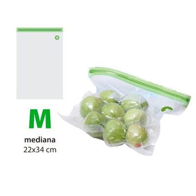 TM Electron TMVAG273 Kit de 10 bolsas zip para envasar al vacío reutilizables tamaño M Aura Fresh