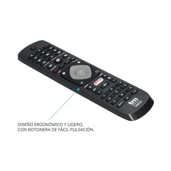 TM Electron TMURC340 Télécommande universelle compatible avec les téléviseurs Philips, avec touches d'accès direct aux plateformes numériques (VOD) 3