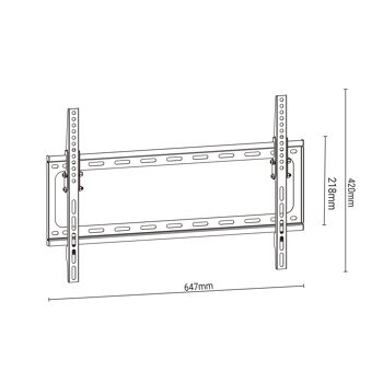 Support inclinable universel TM Electron TMSLC127M pour moniteurs ou téléviseurs LED, OLED, LCD, Plasma de 32" à 65", pas de 25 mm, max. 35Kg, VESA 600x400, niveau à bulle 5