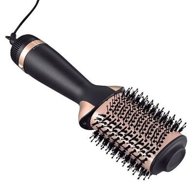 TM Electron TMHD102 Electric styling brush and dryer with ceramic coating, ionic function, 2 levels of heat and cold air, oval design, nylon feet and rotating cable