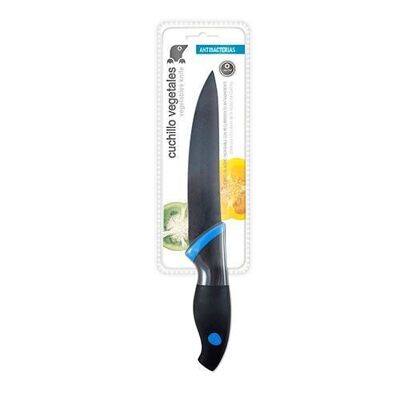 TM Electron HOKN012A Vegetable knife with a 14cm blade made of stainless steel with a long-lasting edge and an ergonomic non-slip rubber handle for all types of cutting
