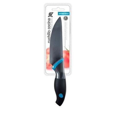 TM Electron HOKN013A Couteau de cuisine avec une lame de 12 cm en acier inoxydable avec un tranchant longue durée et un manche ergonomique en caoutchouc antidérapant pour tous les types de coupe