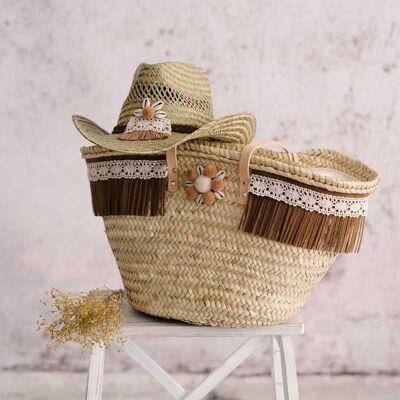 Ensemble bonnet et fourre-tout Boho Chic