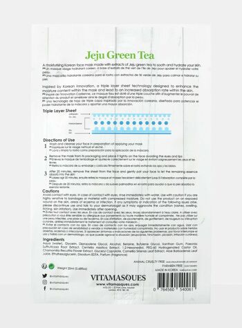 Masque facial à la feuille de thé vert Jeju 2