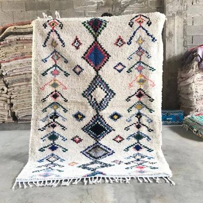 Boucherouite Rugs MOROCCAN CARPET HANDMADE 250 - 150 cm 031