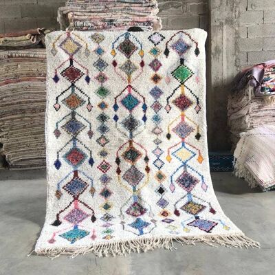 Boucherouite Rugs MOROCCAN CARPET HANDMADE 250 - 150 cm 042