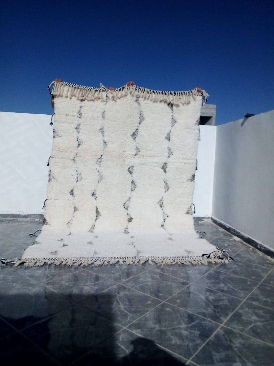 BENI OUARAIN TEPPICH 2101 MAROKKANISCHER TEPPICH HANDGEFERTIGT 200 -300 cm