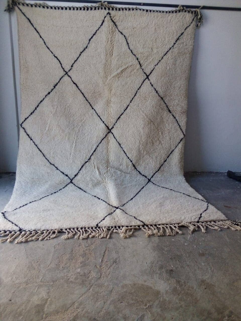 BENI OUARAIN TEPPICH 2103 MAROKKANISCHER TEPPICH HANDGEFERTIGT 200 -300 cm