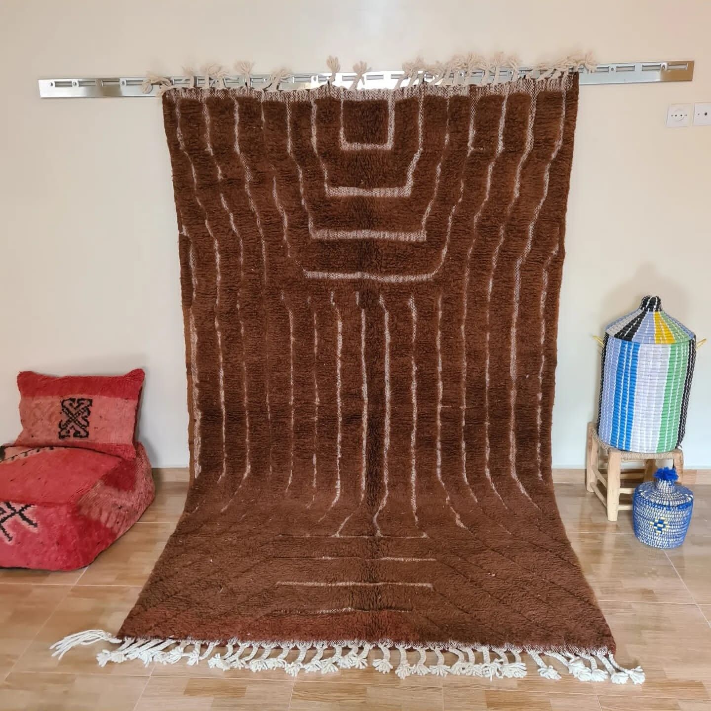 BENI OUARAIN TAPPETO 2140 TAPPETO MAROCCHINO FATTO A MANO 150 -250 cm