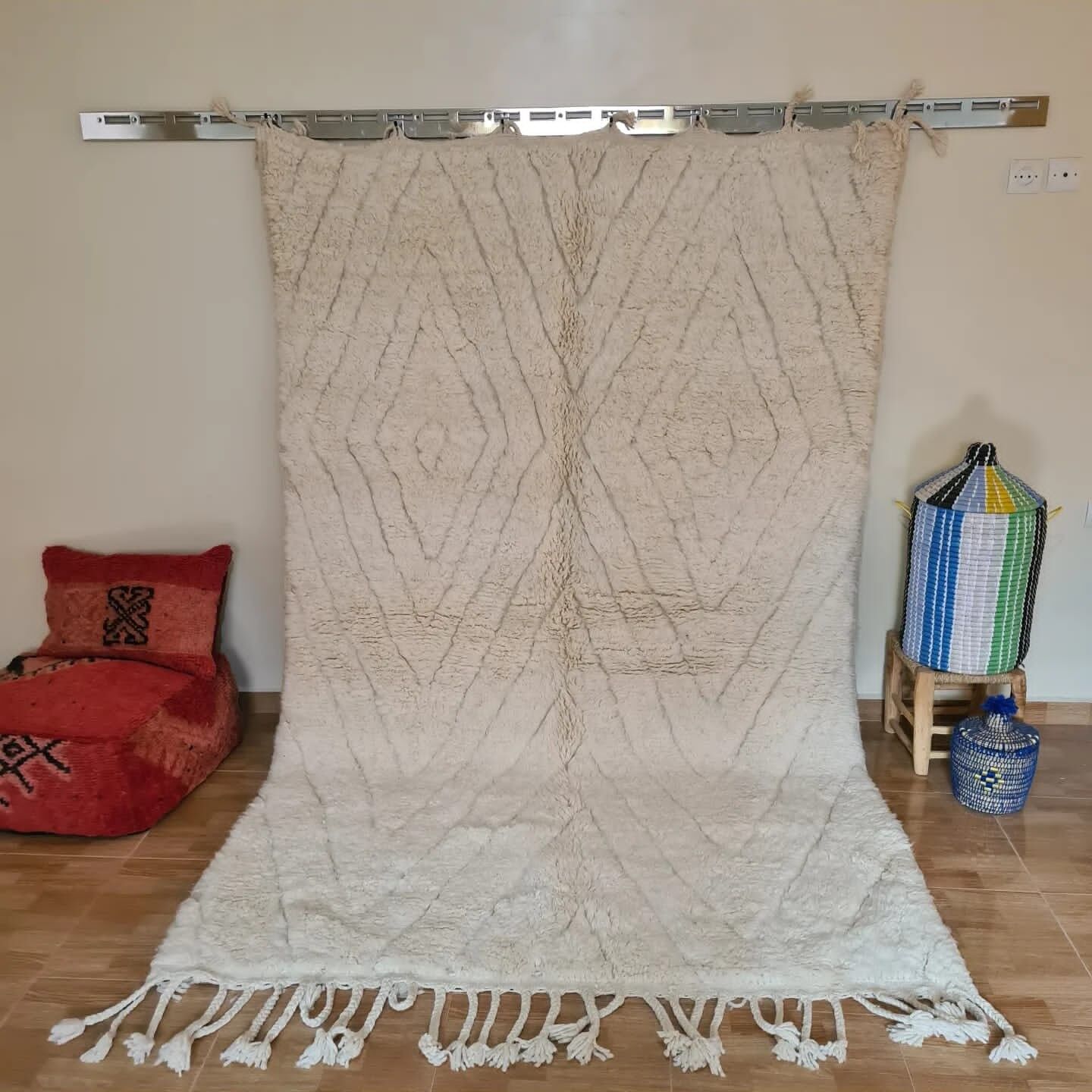 BENI OUARAIN TAPPETO 2144 TAPPETO MAROCCHINO FATTO A MANO 150 -250 cm