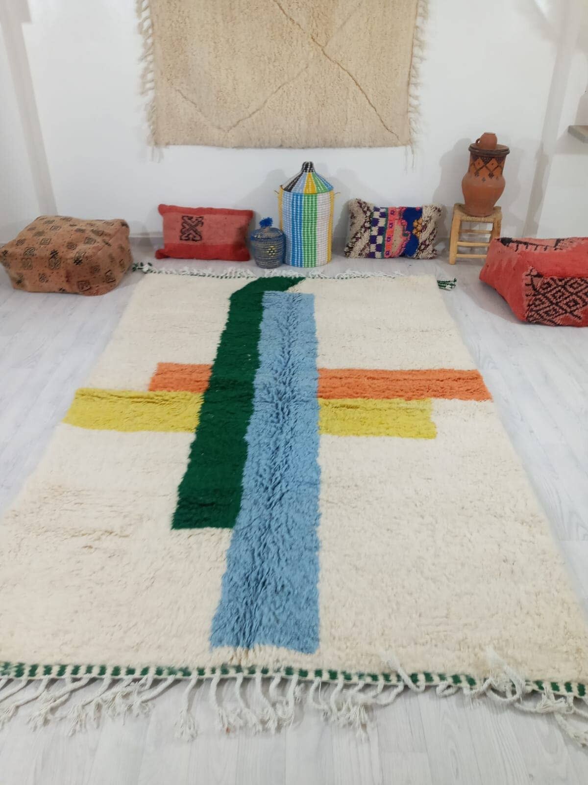 BENI OUARAIN RUG 2150 MOROCCAN CARPET HANDMADE 150 -250 cm