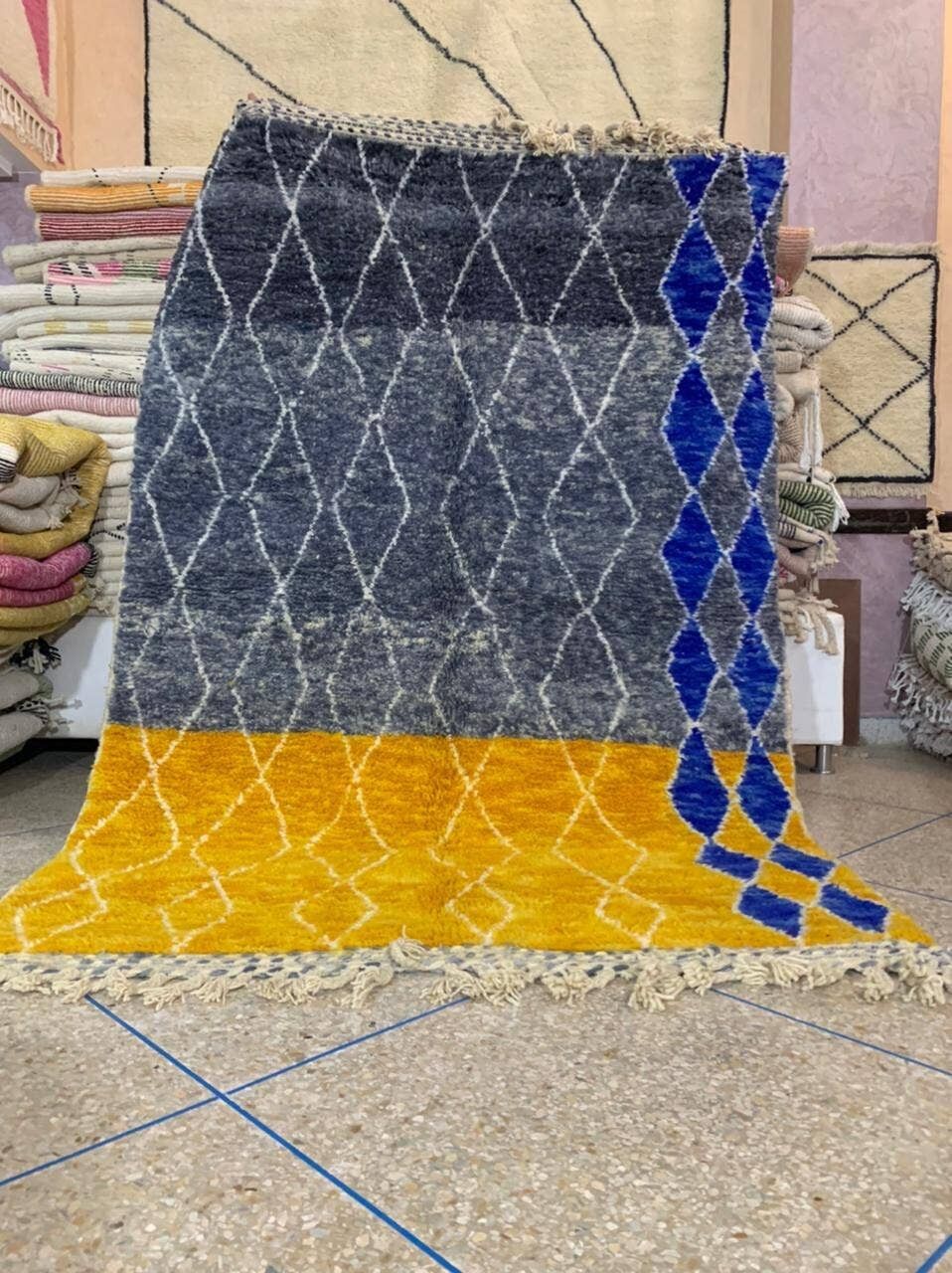 BENI OUARAIN TAPPETO 2160 TAPPETO MAROCCHINO FATTO A MANO 150 -250 cm