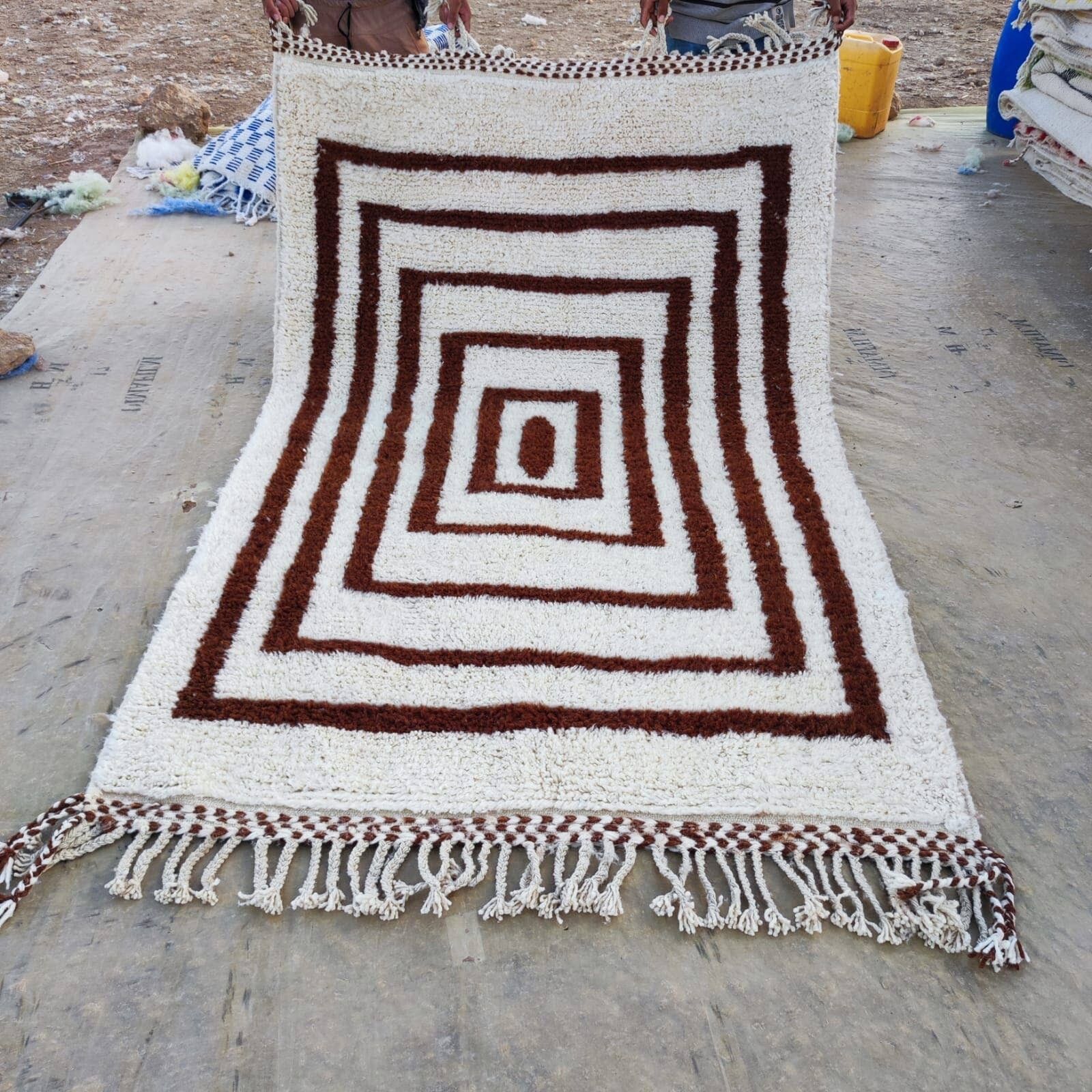 BENI OUARAIN TAPPETO 2179 TAPPETO MAROCCHINO FATTO A MANO 250 - 150 cm