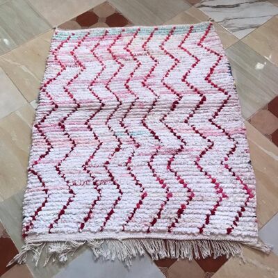 Boucherouite Rug MOROCCAN CARPET HANDMADE 150 - 100 cm 013