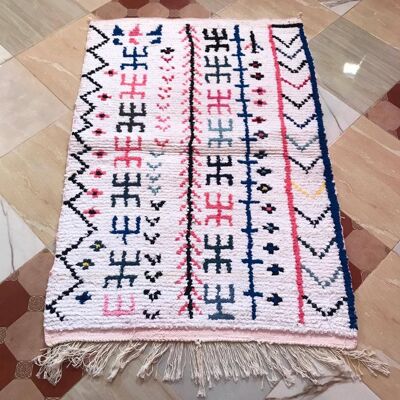 Alfombra Boucherouite ALFOMBRA MARROQUÍ HECHA A MANO 150 - 100 cm 024