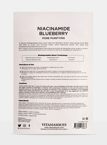 Masque en feuille de myrtille au niacinamide 4