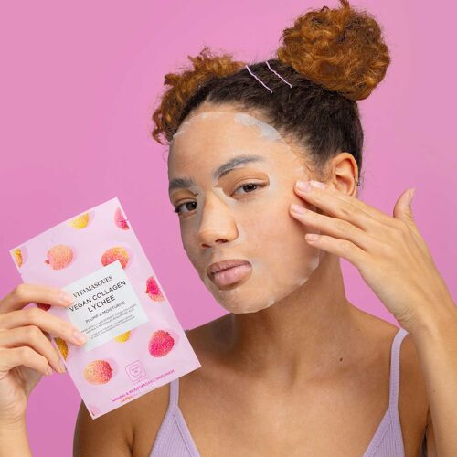 Vegan Collagen Lychee Face Sheet Mask