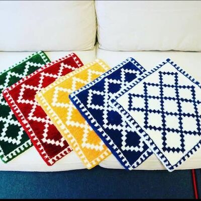 HANDMADE Exclusive MOROCCAN MINI RUG CUSHION 45/45 cm