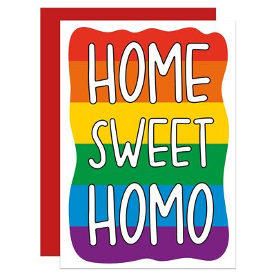 Home Sweet Homo Gay New Home Housewarming A6 Card