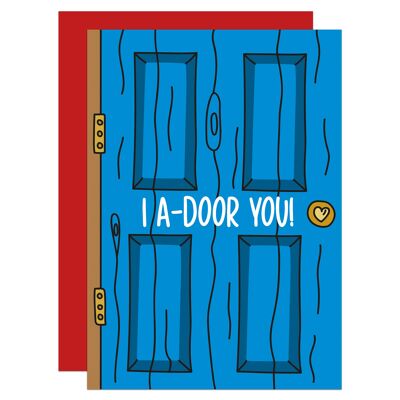 Door Pun Customisable Anniversary A6 Card