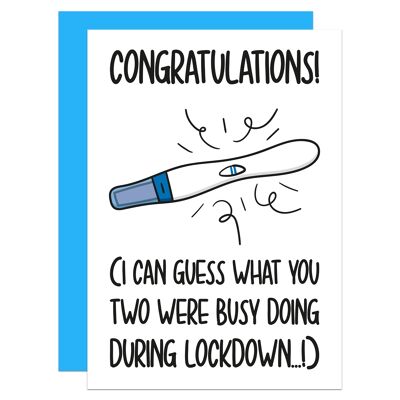 Congratulations New Baby Lockdown A6 Card