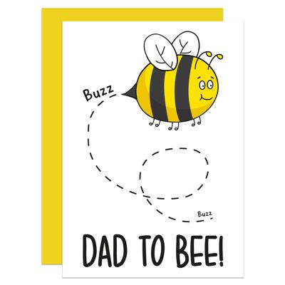 Bee Pun New Baby Fathers Day A6 Card
