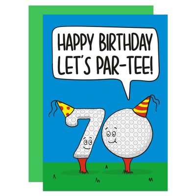 70th Birthday Golf Pun A6 Card
