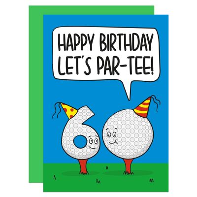 60th Birthday Golf Pun A6 Card