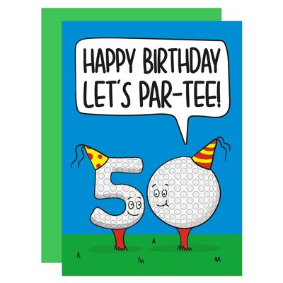 50th Birthday Golf Pun A6 Card