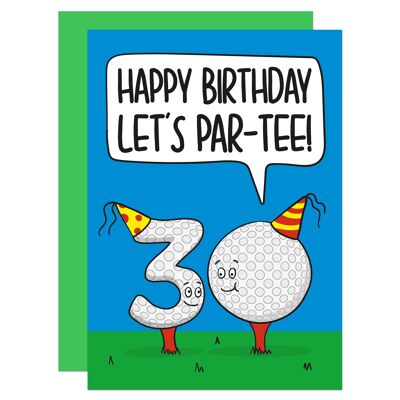 30th Birthday Golf Pun A6 Card