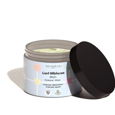 Reparierende und feuchtigkeitsspendende Maske – CURL HIBISCUS – Reichhaltig, 250 ml